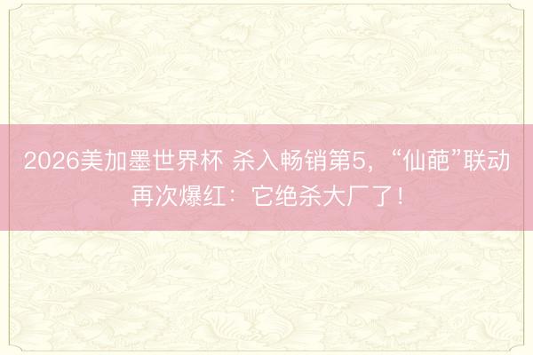 2026美加墨世界杯 杀入畅销第5，“仙葩”联动再次爆红：它绝杀大厂了！