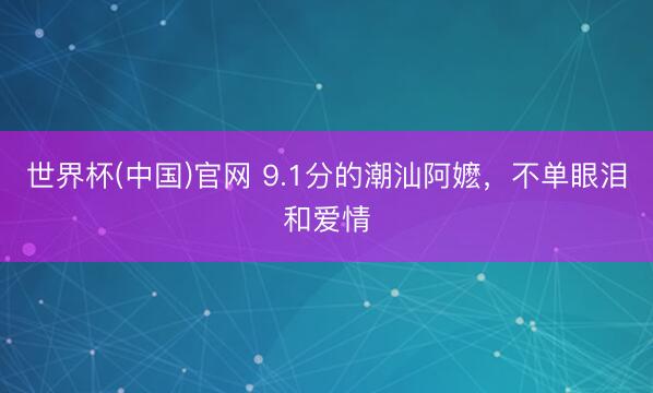 世界杯(中国)官网 9.1分的潮汕阿嬷，不单眼泪和爱情