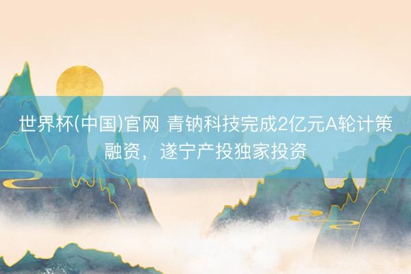 世界杯(中国)官网 青钠科技完成2亿元A轮计策融资，遂宁产投独家投资