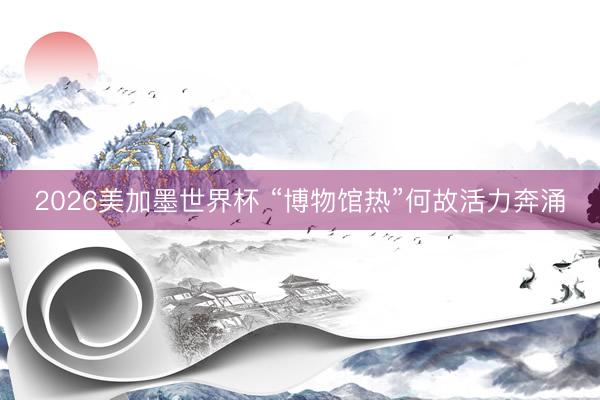 2026美加墨世界杯 “博物馆热”何故活力奔涌